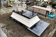 ARTYSTYCZNY INDYWIDUALNY NAGROBEK GRANITOWY Z CERAMIKĄ