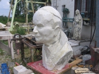 Popiersie podobizna z gipsu Jan Paweł II